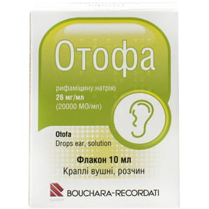 Отофа краплі вушні р-н 20000МО/мл фл. 10мл