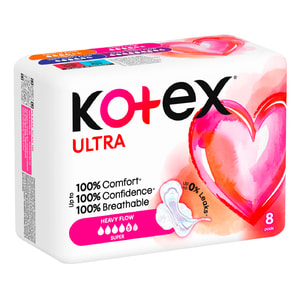 Прокладки гигиенические женские KOTEX (Котекс) Ultra Dry Super (Ультра Драй Супер) 8 шт
