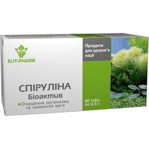 Спирулина Биоактив таблетки по 0,5 г 8 блистеров по 10 шт