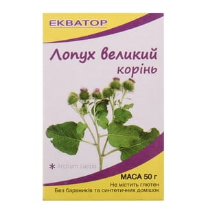 Лопух великий корінь 50 г Екватор