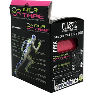 Бинт медицинский эластичный кинезиологический тейп REA TAPE (Рай Тейп) классический цвет розовый размер 5м х 5см 1 шт
