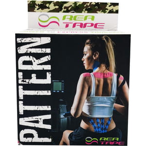 Бинт медицинский эластичный кинезиологический тейп REA TAPE (Рай Тейп) узор милитари размер 5м х 5см 1 шт