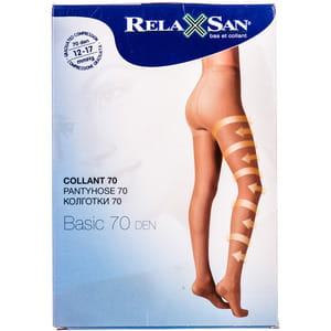 Колготки RELAXSAN (Релаксан) 70 ден (12-17 мм) размер 3 черные