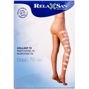 Колготки RELAXSAN (Релаксан) 70 ден (12-17 мм) розмір 3 чорні