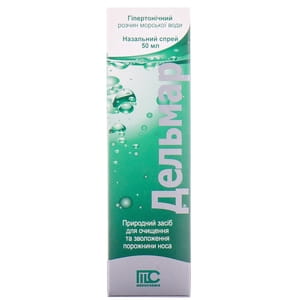 Спрей для носа Дельмар Стронг гипертонический раствор морской воды для очищения и увлажнения носа 50 мл БНДС