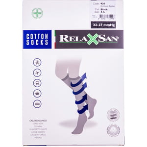 Гольфы RELAXSAN (Релаксан) хлопок для мужчин 280 ден (22-27мм) размер 4 черные