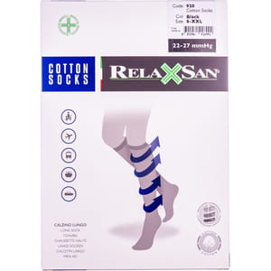 Гольфи RELAXSAN (Релаксан) бавовна для чоловіків 280 ден (22-27мм) розмір 6 чорні