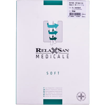 Гольфы RELAXSAN (Релаксан) Soft открытый носок (23-32 мм) размер 3 бежевые