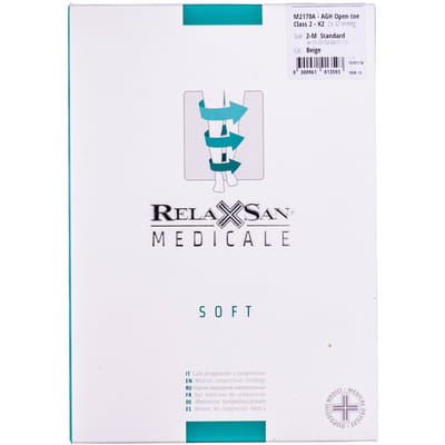 Чулки с открытым носком RELAXSAN (Релаксан) Soft (23-32 мм) размер 2 бежевые