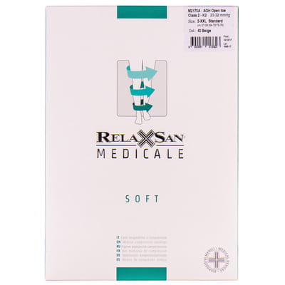 Чулки с открытым носком RELAXSAN (Релаксан) Soft (23-32 мм) размер 5 бежевые