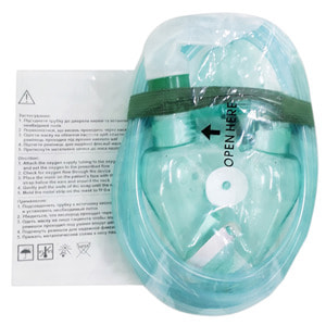 Маска кислородная для взрослых с мешком 1 шт