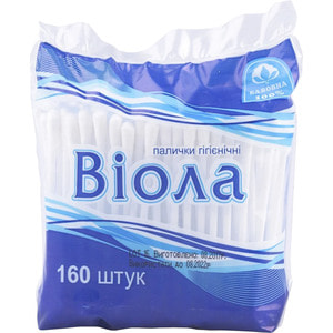 Палички ватні Віола гігієнічні пакет 160 шт