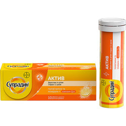 Витаминно-минеральный комплекс Супрадин Актив таблетки шипучие с витамином С, витамином Д3, цинком 10 шт