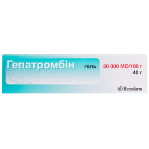 Гепатромбин гель 30000МЕ/100г туба 40г