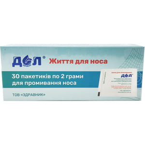 Средство для прибора оториноларингологического для промывания носа Дол рецепт №1 порошок в саше по 2 г 30 шт
