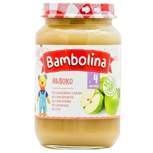 Пюре фруктове дитяче BAMBOLINA (Бамболіна) Яблуко з 4-х місяців 190 г