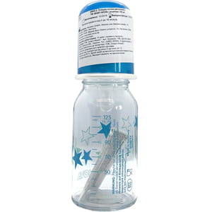 Бутылочка для кормления BABY-NOVA (Беби нова) Декор стеклянная для мальчика цвет в ассортименте 125 мл