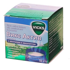 Викс Актив бальзам с ментол.и эвкалип. мазь 50г
