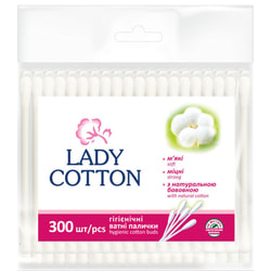 Ватні палички Lady Cotton (Леді Котон) пакет 300 шт