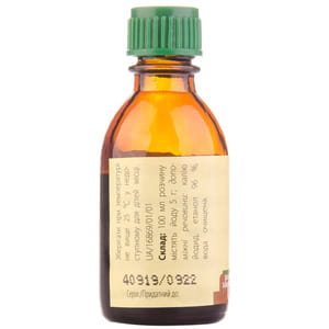 Йод-Вишфа р-р спирт. 5% фл. 20мл