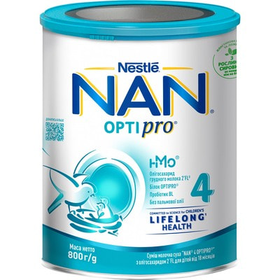 Суміш молочна дитяча NESTLE (Нестле) Нан 4 Premium Optipro (Преміум Оптіпро) з 18 місяців 800 г