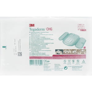 Повязка для фиксации катетеров (пластырь) Tegaderm (Тегадерм) 1660R с хлоргексидином глюконатом размер 7см х 8,5см 1 шт