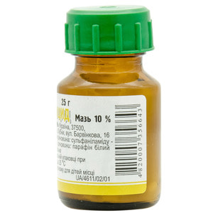 Стрептоцид мазь 10% банка 25г