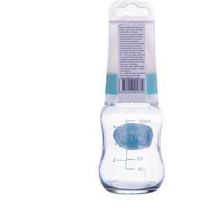 Бутылочка для кормления стеклянная LINDO (Линдо) артикул Pk 0980 для кормления 125 мл