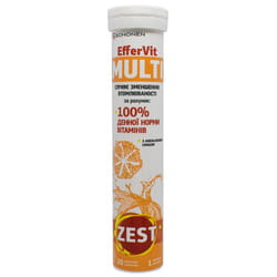 Вітаміни ZEST (Зест) EfferVit Multi (ЕфферВіт Мульті) з вітаміном С таблетки водорозчинні 20 шт