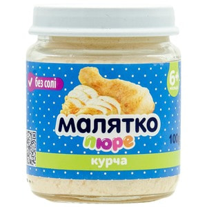 Пюре м'ясне дитяче Малятко Курча 100 г