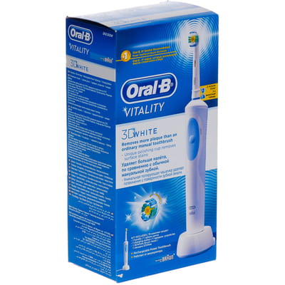 Зубная щетка электрическая ORAL-B (Орал-би) Vitality (Виталити) 3D White D12.513