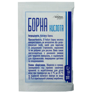 Борная кислота пор. кристаллич. 10г Solution Pharm
