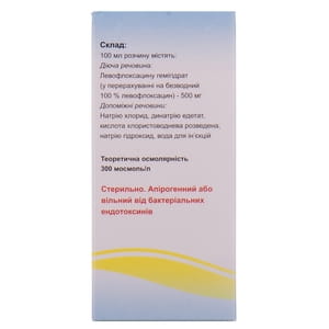 Левофлоксацин р-р д/инф. 0,5% бут. 100мл