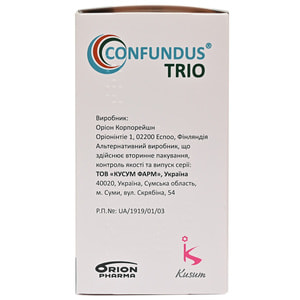 Конфундус Трио табл. п/о 150мг/37,5мг/200мг фл. №100