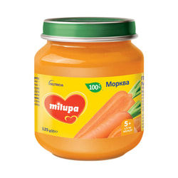 Пюре овощное детское Нутриция Milupa (Милупа) Морковь с 4-х месяцев 125 г