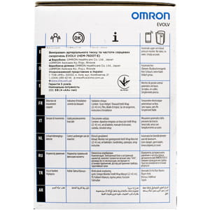 Вимірувач (тонометр) артеріального тиску та частоти серцевих скорочень OMRON (Омрон) модель EVOLV (НЕМ-7600T-E) автоматичний
