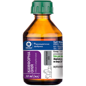 Камфорное масло 10% фл. 30мл