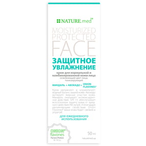 Крем для нормальної та комбінованої шкіри обличчя NATURE.med (Натур мед) захисне зволоження 50 мл
