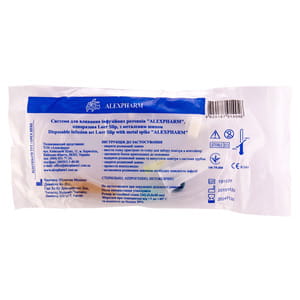 Система для вливания инфузионных растворов Luer Slip с металлическим шипом Alexpharm (Алексфарм) ПР 1 шт