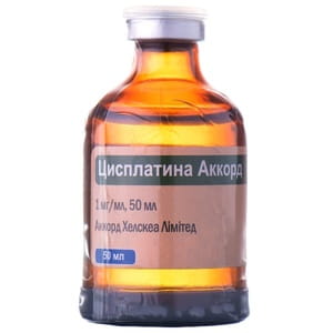 Цисплатина Аккорд конц. д/р-ра д/инф. 1мг/мл фл. 50мл №1
