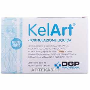 КелАрт жидкая формула диетическая добавка для нормализации работы опорно-двигательного аппарата в пакетах по 15 мл 20 шт