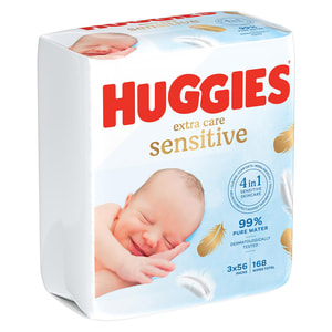 Салфетки влажные детские HUGGIES (Хаггис) Pure (Пьюр) Extra Care Triplo 2+1 168 шт
