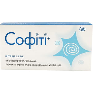 Софити табл. п/о 0,03мг/2мг №28