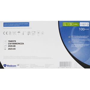 Перчатки смотровые нитриловые нестерильные неприпудренные Safe-Touch Advanced Black размер L Medicom 1 пара