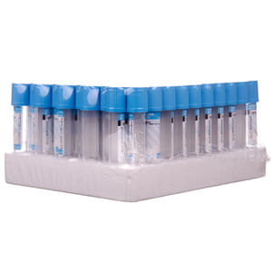 Пробирка вакуумная Vacumed 13 x 75 мм стерильная цитрат натрия 3,2% для 3,6 мл крови, коагуляция с светло-голубой крышкой артикул 42412 100 шт