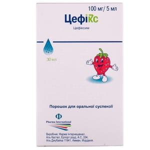Цефикс пор. д/орал. сусп. 100мг/5мл фл. 30мл