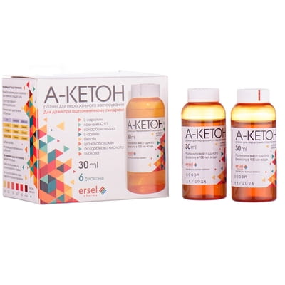 А-Кетон раствор для перорального применения для детей при ацетономическом синдроме в флаконах по 30 мл 6 шт