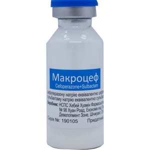 Макроцеф пор. д/п р-ра д/ин. 1000мг/1000мг фл. №1