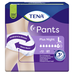 Подгузники-трусы для взрослых TENA (Тена) Pants Plus Night Large (Плюс найт Лардж) 12 шт