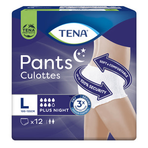 Подгузники-трусы для взрослых TENA (Тена) Pants Plus Night Large (Плюс найт Лардж) 12 шт